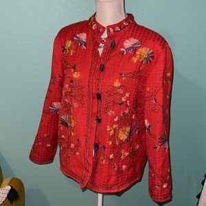 Vintage Japanese Style Embroidered Jacket Size Medium Large